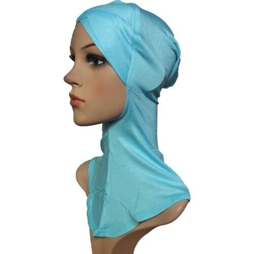 Muslim Sport Inner Hijab Caps Islamic Underscarf Hats Full Cover Cross Style Soft Stretchble Wholesale