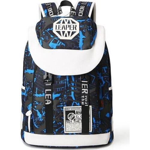 Men Printing Designer Laptop Backpack Student School Bags for Teenagers Girl Graffiti Student Camouflage 2020 Travel Solid Bag