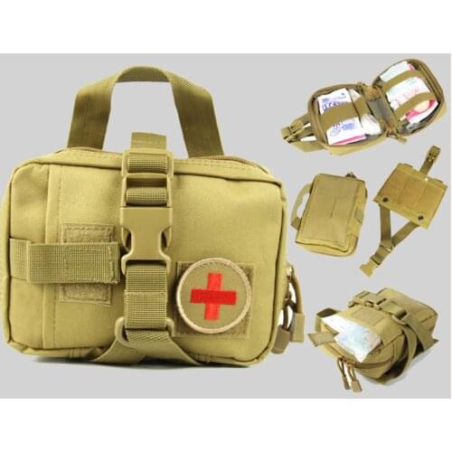 Pet Outdoor Travel First Aid Kit Tactical Medical Bag MOLLE Emergency Empty Military Medical Bags Oxford Nylon Camouflage