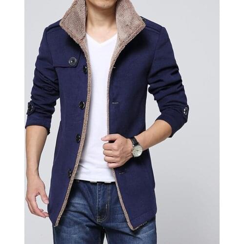 New Casual Fleece Men 'S Jacket Men Coats Winter Male Outerwear