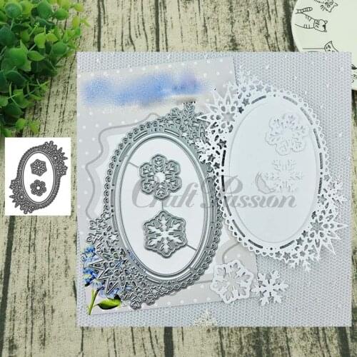 Oval lace Metal Cutting Dies for Scrapbooking Steel Craft Die Cut Embossing Paper Card Album Stencil
