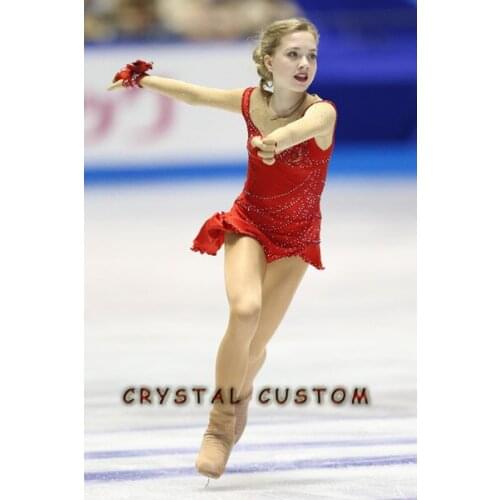 Custom Figure Skating Dresses Crystal New Brand Vogue Ice Skating Competition Dress DR3275