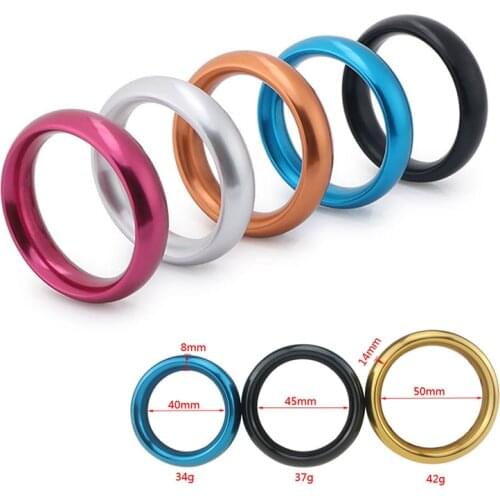 Dia 40/45/50mm Scrotum Stretcher Metal Bondage Penis Ring Male Chastity Sex Toys For Men Women Delay Ejaculation Dildo Cock Ring