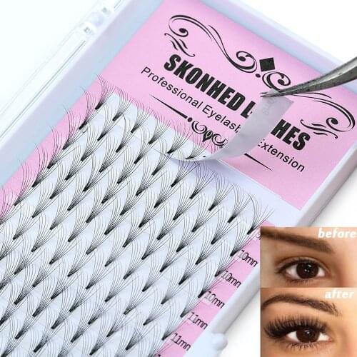 SKONHED 16 Rows 3D~10D Russian Premade Volume Fans Eyelashes Extension Heat Bonded Faux Mink Lash Natural Long C Curl 0.07 Thic
