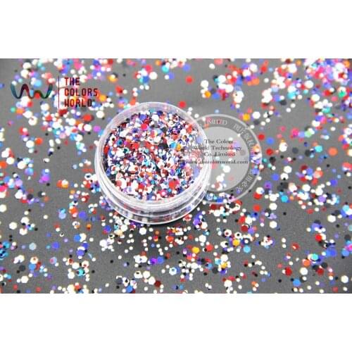 RM-347 Mix Colors and shapes Glitter for nail art makeup and DIY decoration
