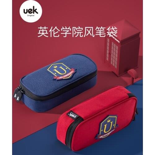 School Supplies Large-capacity Kids Pen Case Layered Simple Kawaii Pencil Pouch Multi-function Stationery Storage Bag