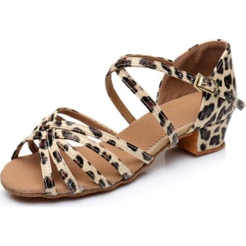 Latin Dance Shoes for Girls, Girls Ballroom Dance Shoes, Girls Salsa Dance Shoes, Tango Shoes (Little Girls) Brown