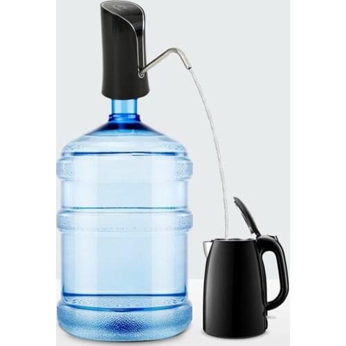 USB Rechargeable Water Pump Automatic Electric Barreled Water Pump Home Office Hand Press Pure Water Drinking Water Dispenser