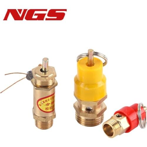 1/8" 1/4'' 3/8" 1/2" 3/4"BSP 8kg Spare Parts For Compressor Safety Relief Valve Air Gas Pressure Release Regulator