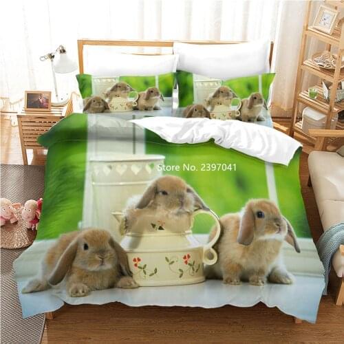 2-3 Lovely Pet Cat Animal Pattern Quilt Cover Pillowcase Children Comfortable Bedding Girls Boys Bedroom Decoration Home Textile