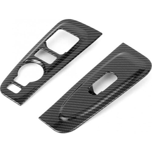 2pcs Carbon Fiber Style Window Armrest Trim Cover Fits for Hyundai Grand Starex H1 2019 car accessories interir