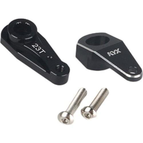 2pcs/set Aluminum Alloy 23T/25T Steering Gear Swing Arm Servo Arm for Axial 1/10 RBX10 Ryft RC Crawler Car Modification Part