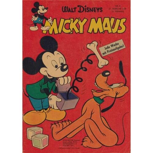 2021 Disney Home Decor Mickey Mouse and Donald Duck Vintage Kraft Poster Cartoon Wall Decor