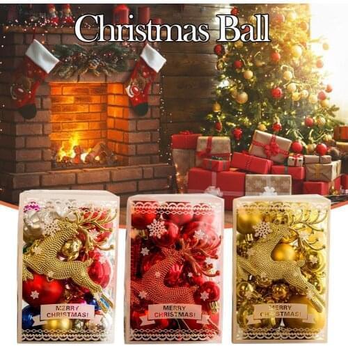 30PCS Christmas Glitter Luxury Balls Xmas Tree Bauble Hanging Ball Window Decor Home Festival Palline Natale Ornaments