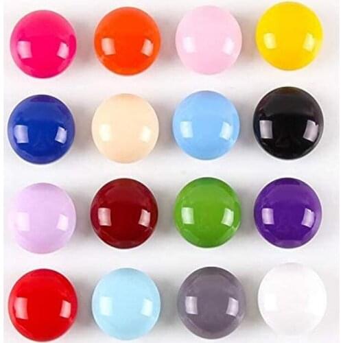 50Pcs Colorful Mushroom Shape Bead Cap Half Ball Buttons for Crafting Sewing Scrapbooking Scarf Clothes