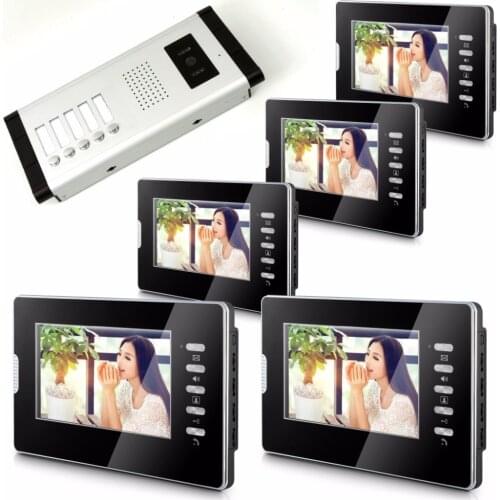 7 Inch Color LCD Monitor Wired Intercom Video Door Phone