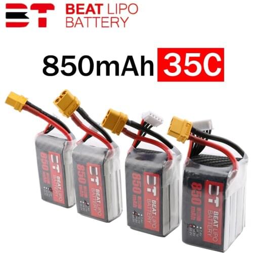 Beat LIPO battery1S 2S 3S 4S 5S 6S 850mAh 35C 3.7V 7.4V 11.1V 14.8V 22.2V Lipo Battery for FPV Racing Drone Quadcopter