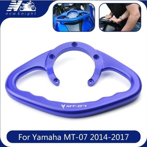 For Yamaha MT-07 MT07 2014-2017 Motorcycle CNC Aluminum Passenger Handgrips Hand Grip Tank Grab Bar Handles Armrest Accessories