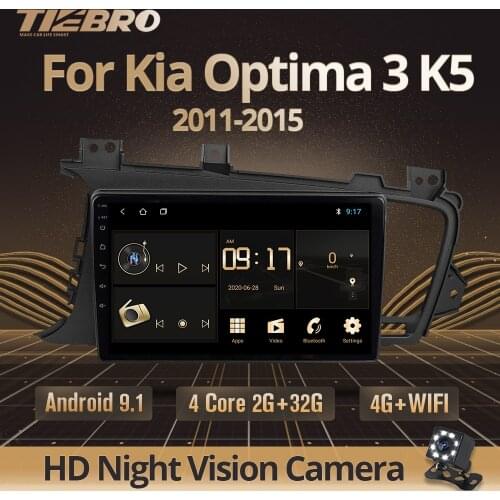 TIEBRO 2din Android 9.0 Car Radio For Kia Optima 3 K5 2011 2012 2013 2015 Car Radio Multimedia Video Player GPS No 2din DVD