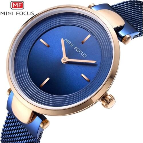 MINIFOCUS Brand Luxury Women Watches Waterproof Simple Fashion Casual Quartz Ladys Watch for Woman Rose Gold Relogio Feminino
