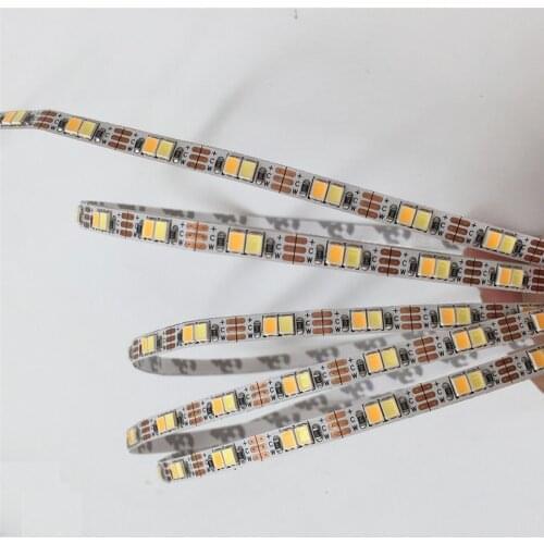50m 2835 dimmable CCT LED Stip 120leds/m 3000k 4000k 6000k DC5V Makeup Mirror Showcase Model Double Color LED FlexibleTape