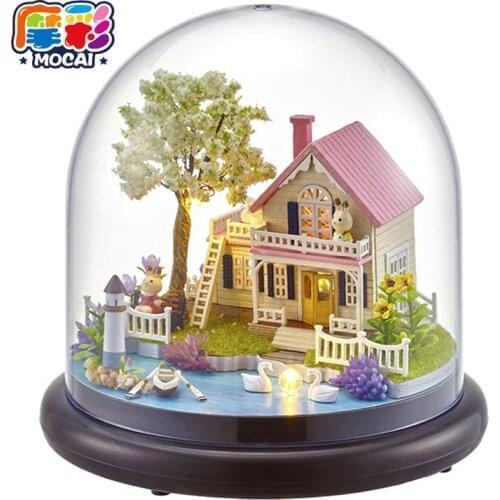 Handmade Doll maison Furniture Miniatura house Diy Doll Houses Wooden Toys For Children Grownups Gift de poupee JHTY042