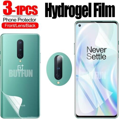 1-3Pcs Protective Hydrogel Film For Oneplus 8 Pro Screen Protector Camera Glass for oneplus 8 pro Protector screen Lens film