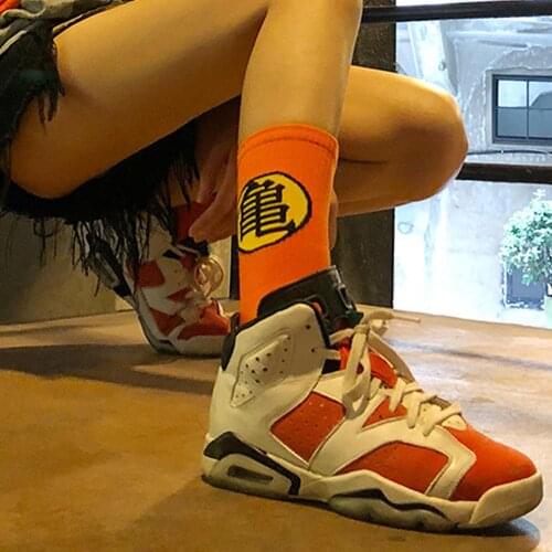 Hot Sale Winter Cartoon Son Goku Anime Socks Harajuku Fashion Trends Street Cosplay Socks Funny Cute Cotton Crew Couples Socks