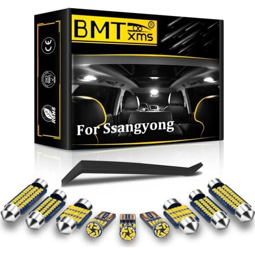 BMTxms Canbus Vehicle LED Interior Light Kit For Ssangyong Rexton 4G Musso Turismo 2 Actyon Sports Korando C Tivoli Kyron