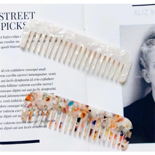 Korean Fashion Acetate Anti-static Massage Hair Combs Colorful Hairdressing Comb Hair Brush For Women Girls Hair Styling Tool