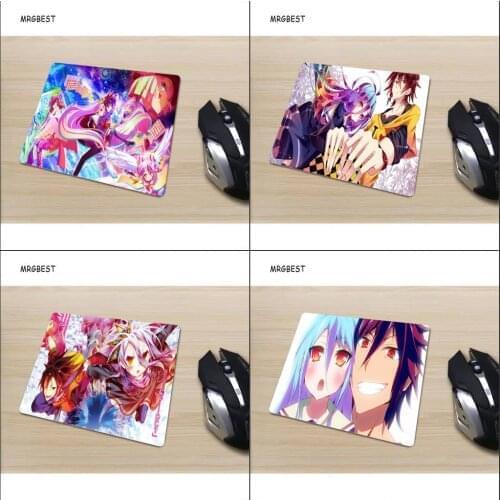 No Game No Life Anime Mouse Pads Small Size Big Promotion 22x18cm No Locked Edge Rubber Desk Mat Non-slip Notebook PC Mice Mat S