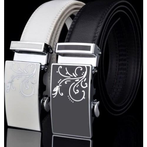 Leather material business men preferred high quality automatic buckle student belt China famous brand mens belt belt
