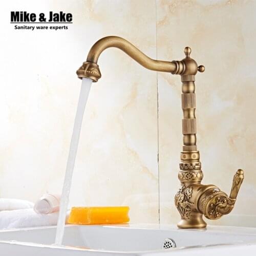 Single handle Antique brass bathroom basin faucet vintage basin mixer sink tap torneira banheiro basin mixer water GYD6862
