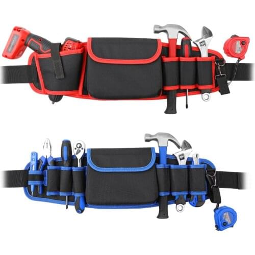 Multifunctional electricians tool bag canvas wearable waist bag repair installation shipping bags