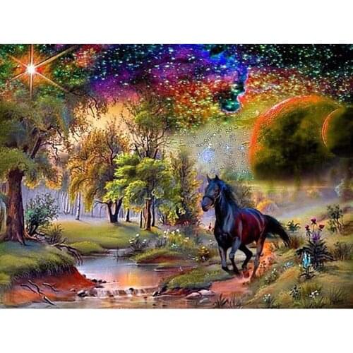 New DIY Diamond Painting Wonderland Fantasy Wilds Mosaic 5D Cross Stitch Full Round Drill Embroidery Kit Home Decor