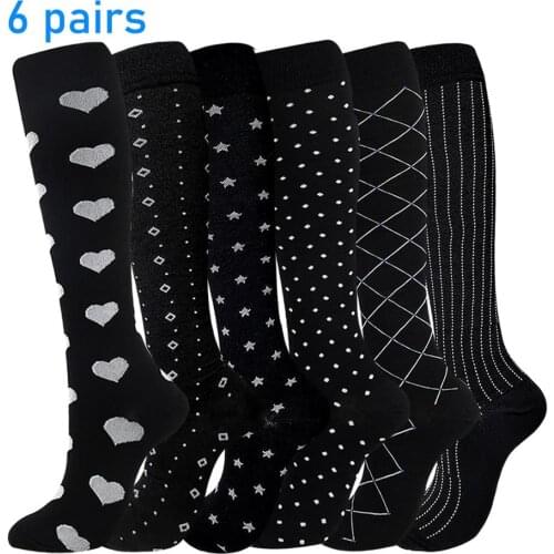 Calcetines Ciclismo 6 Pairs Per Set Outdoor Sport Compression Sock for Women Calcetines Hombre Socks Women Pack