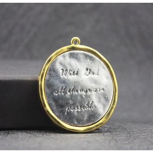 2020 new pendant character font with golden highlight your personality retro style for your jewelry 5 pcs /lot ZA1405