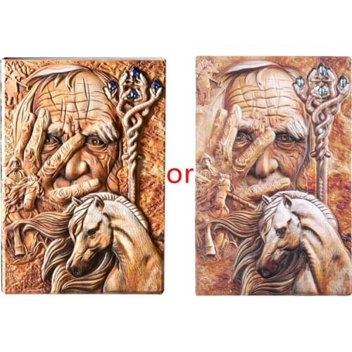 Creative The Embossed A5 Leather Notebook Journal Notepad Travel Diary Planner Book School Office Supplies