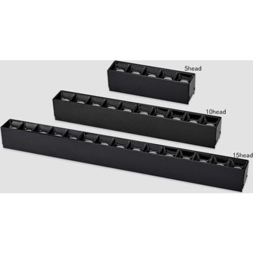 Dimmable 5head 10head 15head Frameless Line Light Bar Creative Linear Recessed Ceiling Lamp Strip Living Room Corridor Downlight