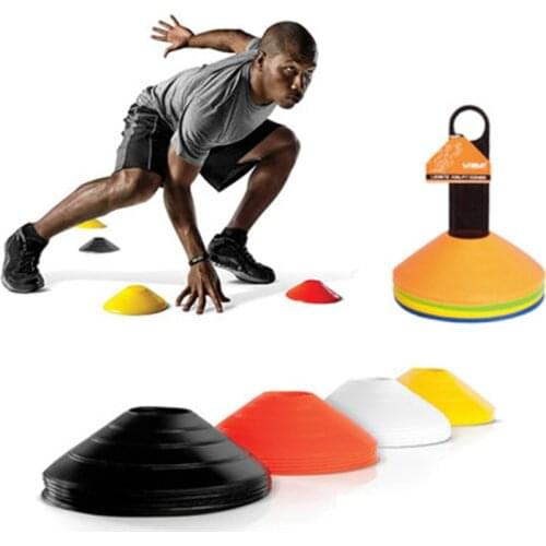 Soccers Sports Entertainment Accessories Tools 10pcs/lot 19cm 7.41inch Cones Marker Discs Soccer Football Training Tools