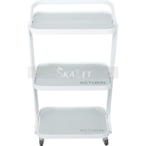 Professional Removable 3 Tiers Metal Rolling Wheel Storage Rack Trolley Cart for Salon Use Tool