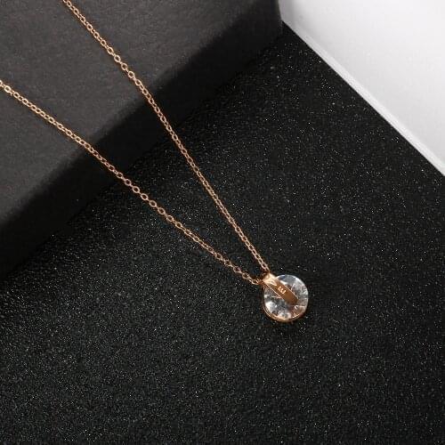 Luxury Shiny Rhinestone Zircon Pendant Women Men Link Chain Necklace Sexy Choker Elegant Lover Couple Wedding Party Jewelry Gift