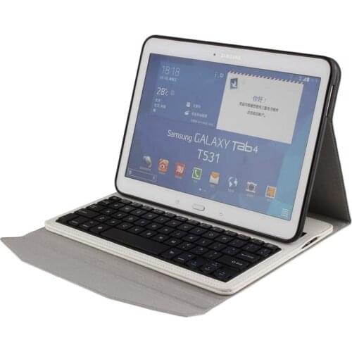 For Samsung Galaxy Tab 4 10.1 T530 Crazy Horse Removable Wireless Bluetooth Russian/Hebrew/Spanish Keyboard Stand Leather Case