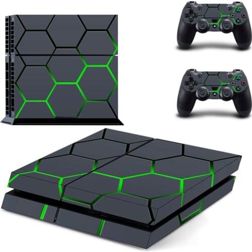 Block Style PS4 Skin Sticker for Playstation 4 Console & 2 Controllers Decal Vinyl Protective Skins Style 8