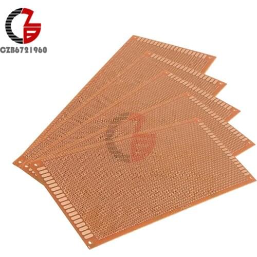 10x22cm DIY Universal Bakelite Plate Paper Prototype PCB Breadboard Experiment Matrix Board Single Sided Sheet Copper