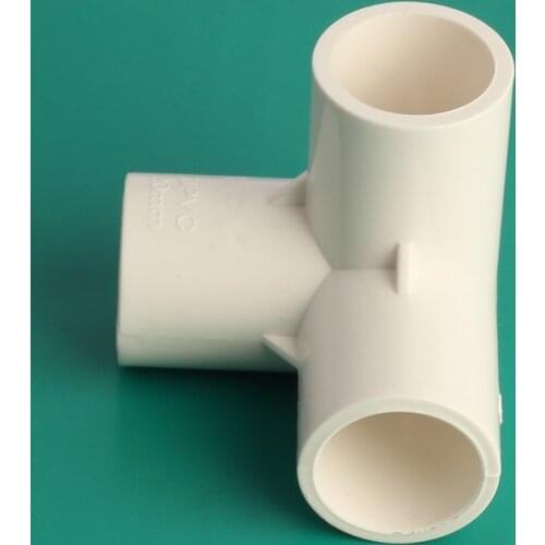 Inner Dia. 20mm 90 Degree Tee Connectors White Three-Ways Socket Joint UPVC Thicken Durable Garden Irrigation Water Hose Pipe