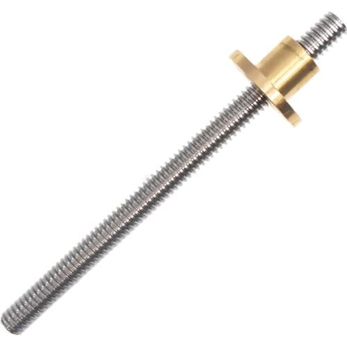 DuoWeiSi 3D Printer Parts T10 Lead Screw 150mm length lead 2 /4/8/10/12mm With Brass Nut Lead Screw Diameter 10mm
