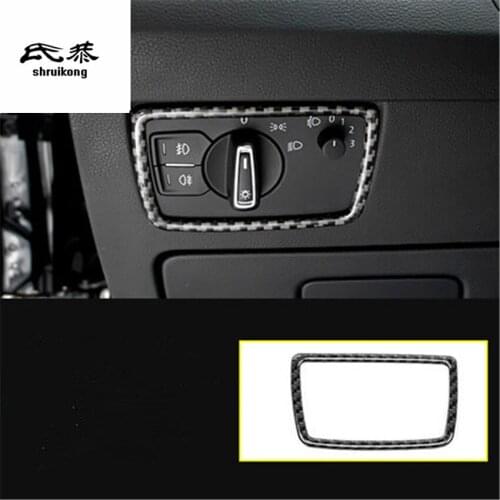 1pc Epoxy glue carbon fiber grain Headlight adjustment switch decation for 2017-2018 Volkswagen VW passat B8 3G2