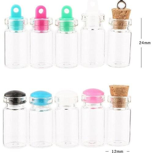 10Pcs Christmas Wish Bottles Small Empty Clear Cork Glass Bottles Vials For Holiday Wedding Home Decoration Christmas Gifts