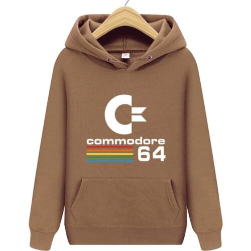 2019 Fashion Hoodie Streetwear Hip Hop Printing Commodore 64 Pattern Men Sweatshirts XXL Off-White Red Black One Piece Clothing